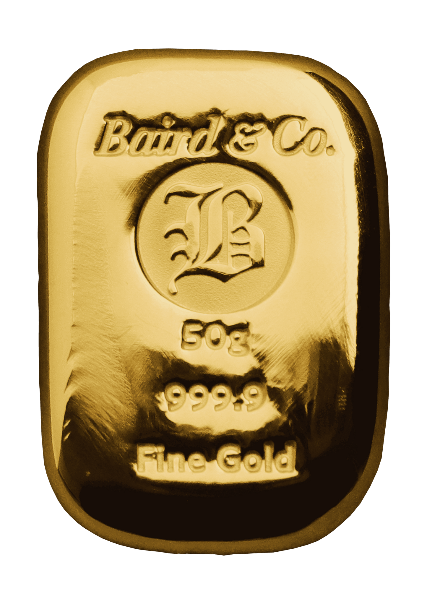 50g Baird & Co Cast Gold Bar