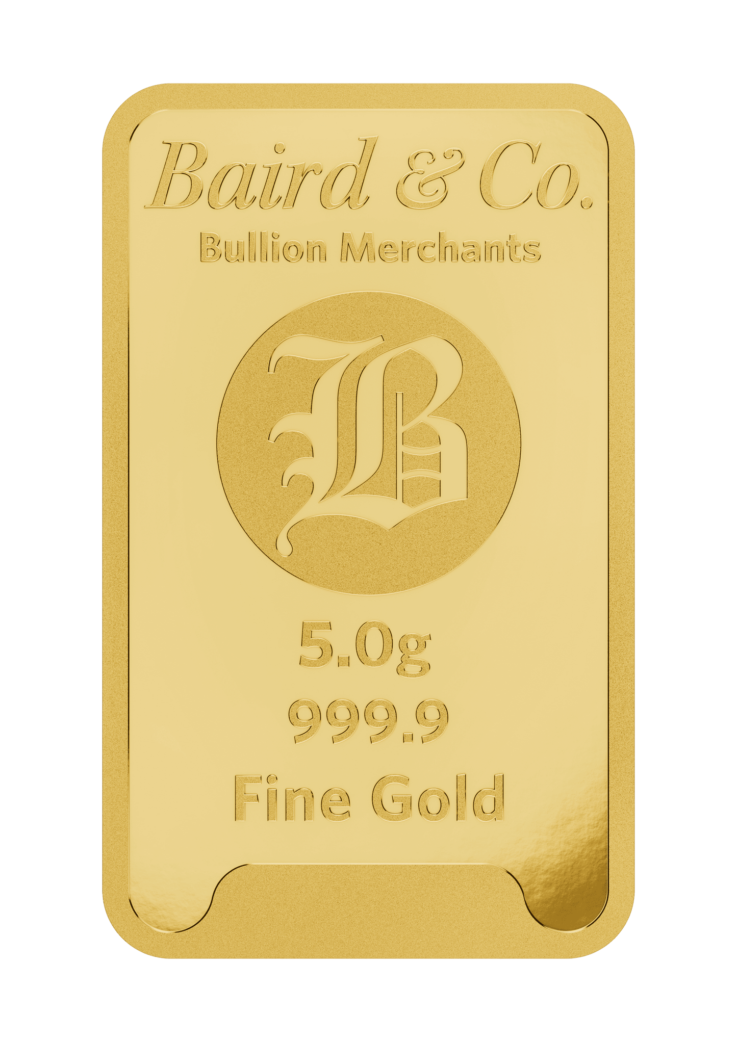 5g Baird & Co Minted Gold Bar