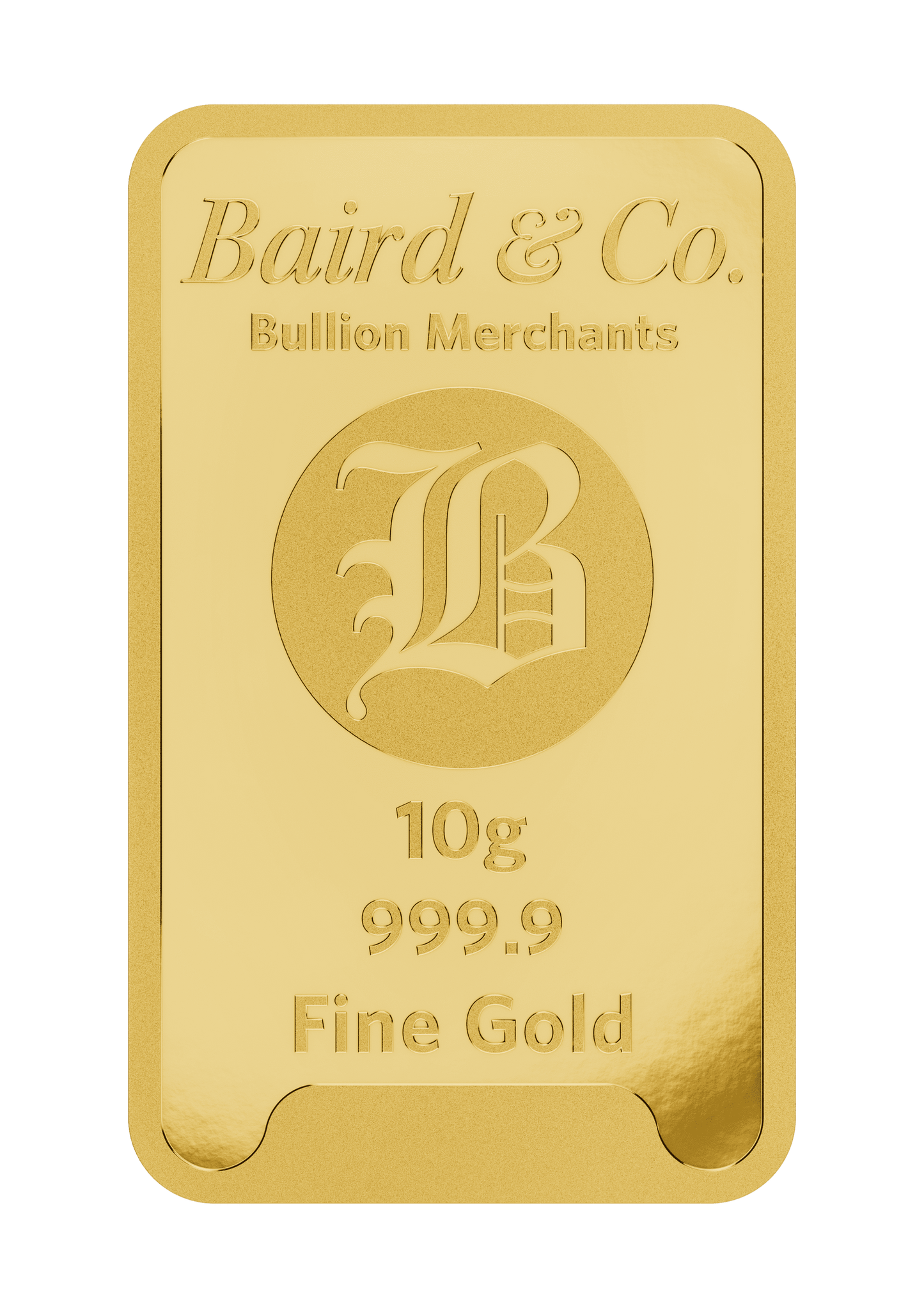10g Baird & Co Minted Gold Bar