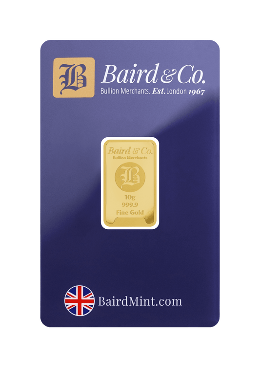 10g Baird & Co Minted Gold Bar