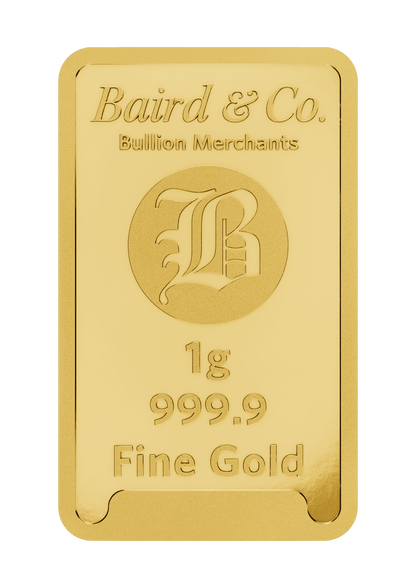 1g Baird & Co Minted Gold Bar
