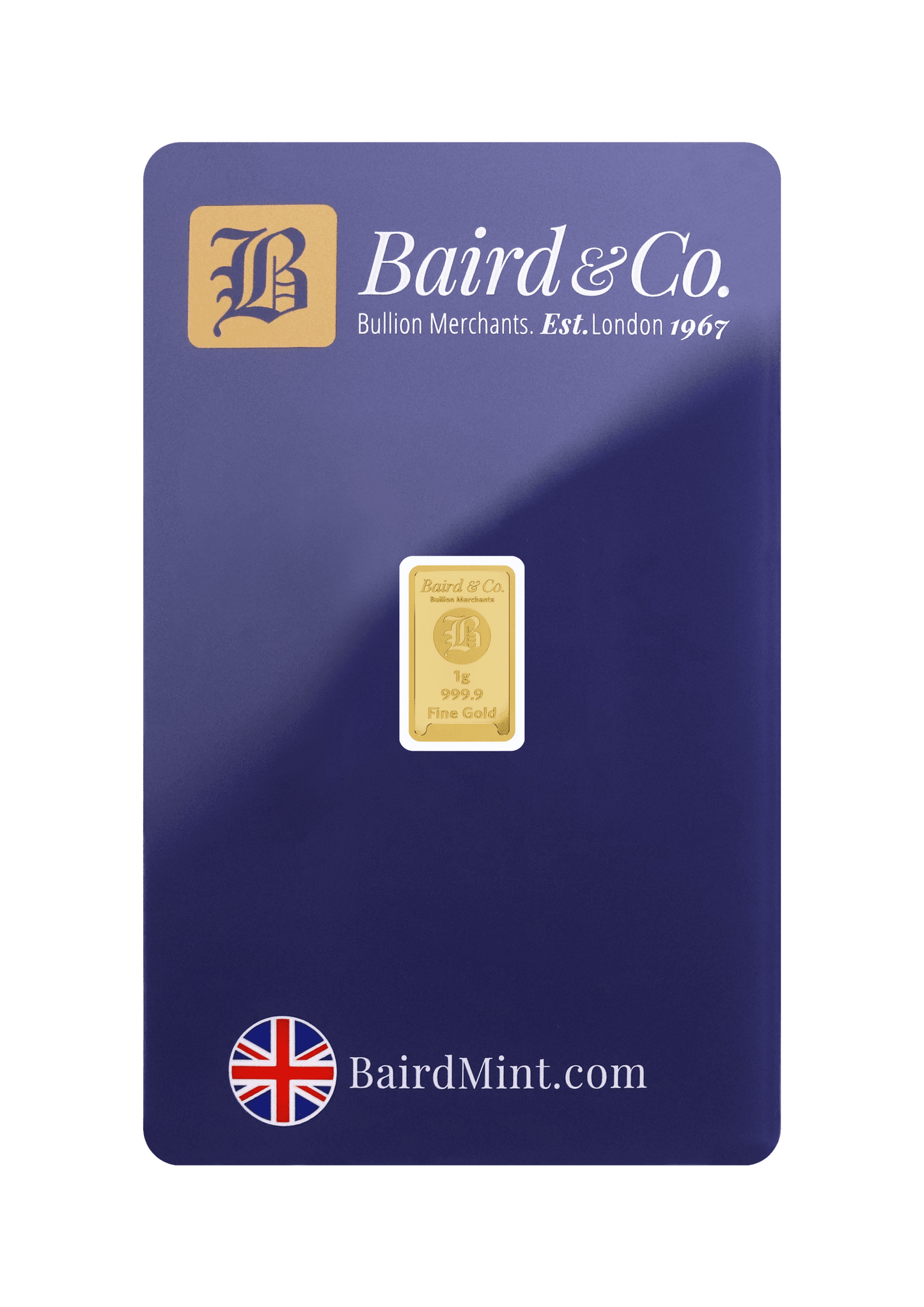 1g Baird & Co Minted Gold Bar
