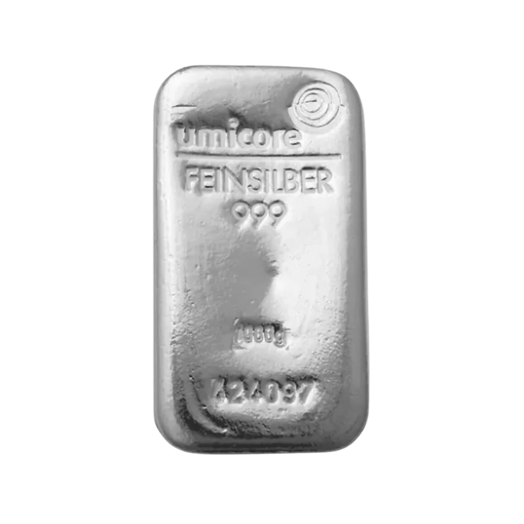 1kg Umicore Cast Silver Bar