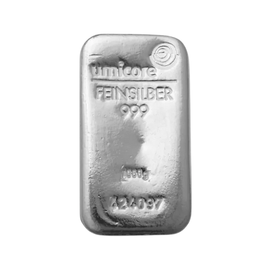 1kg Umicore Cast Silver Bar