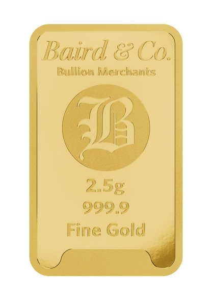 2.5g Baird & Co Minted Gold Bar