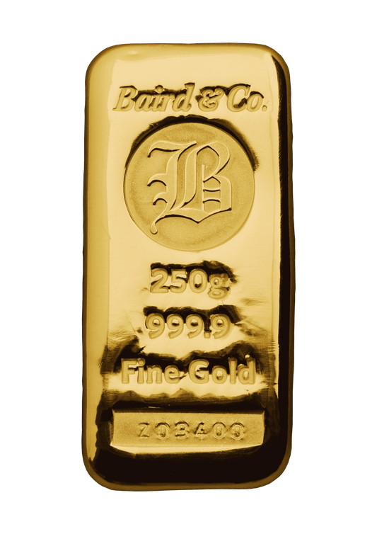 250g Baird & Co Cast Gold Bar