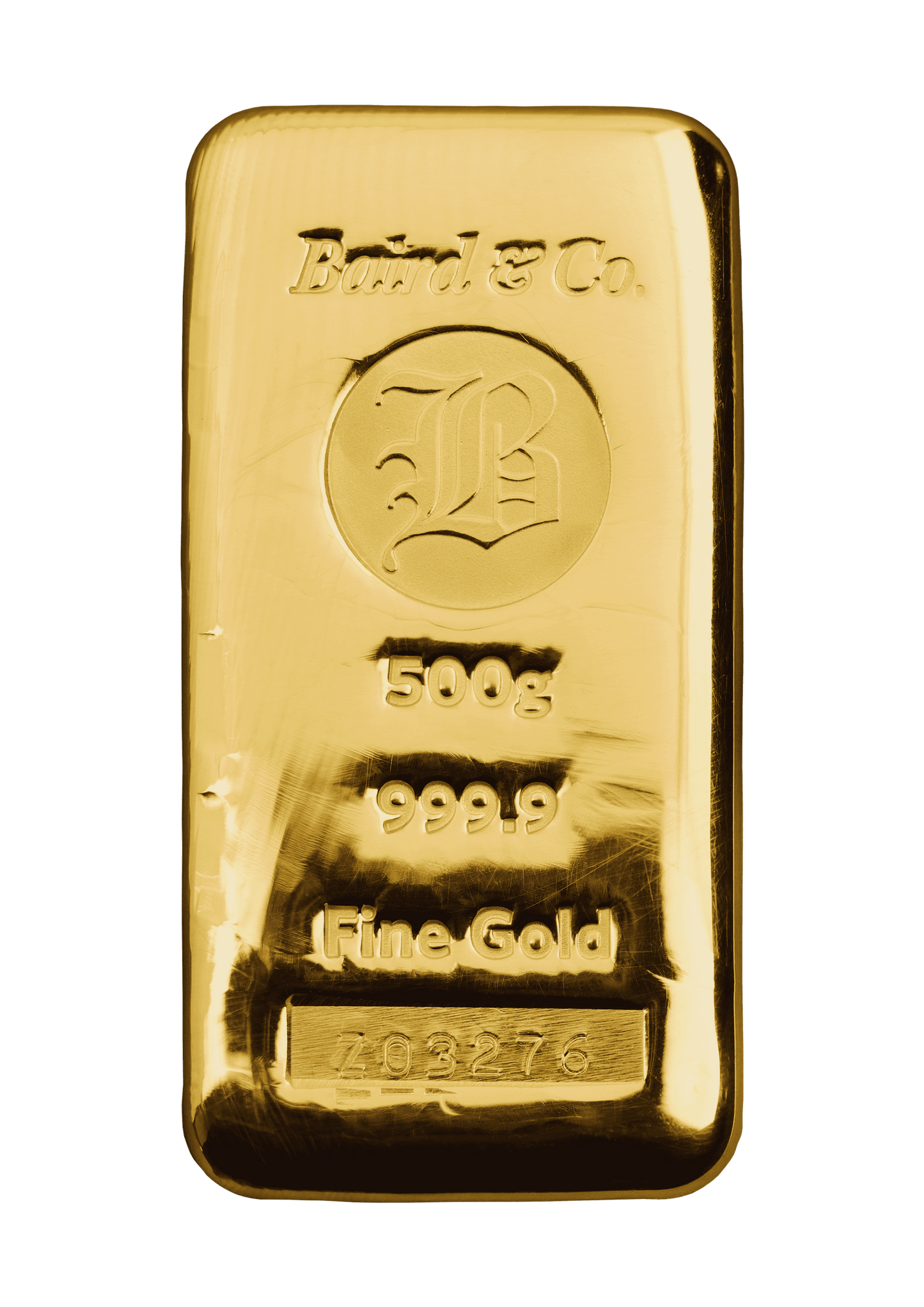 500g Baird & Co Cast Gold Bar