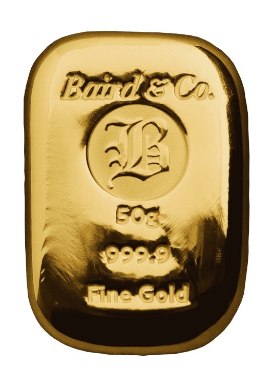 50g Baird & Co Cast Gold Bar