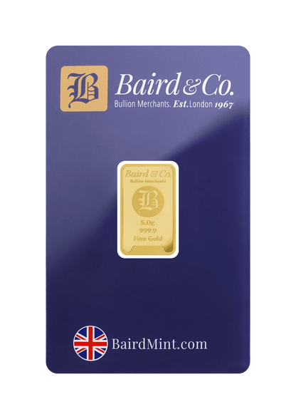 5g Baird & Co Minted Gold Bar