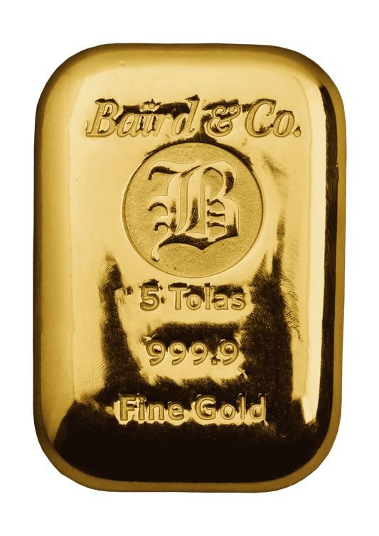 5 Tola Baird & Co Cast Gold Bar