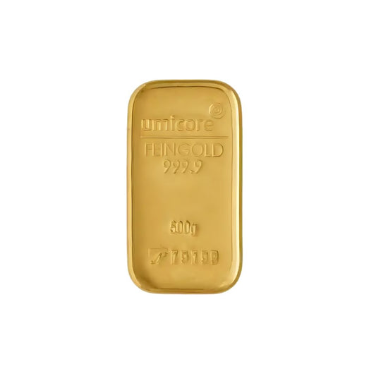500g Umicore Cast Gold Bar