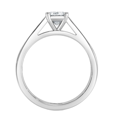 3ct Emerald Lab Diamond Engagement Ring with Diamond Band - E/VVS Platinum