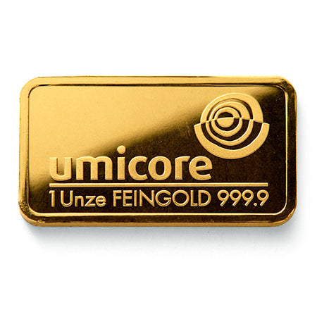 1ozt Umicore Minted Gold Bar