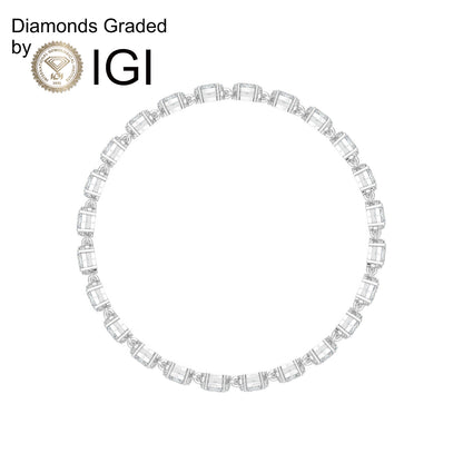 5ct Oval Lab Diamond Tennis Bracelet D-E VVS 14K Gold