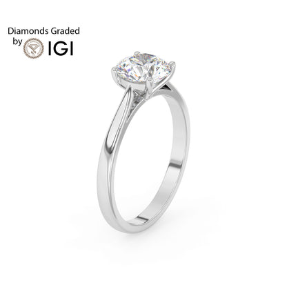 2ct Round Lab Diamond Solitaire Engagement Ring - E/VVS 14K Gold