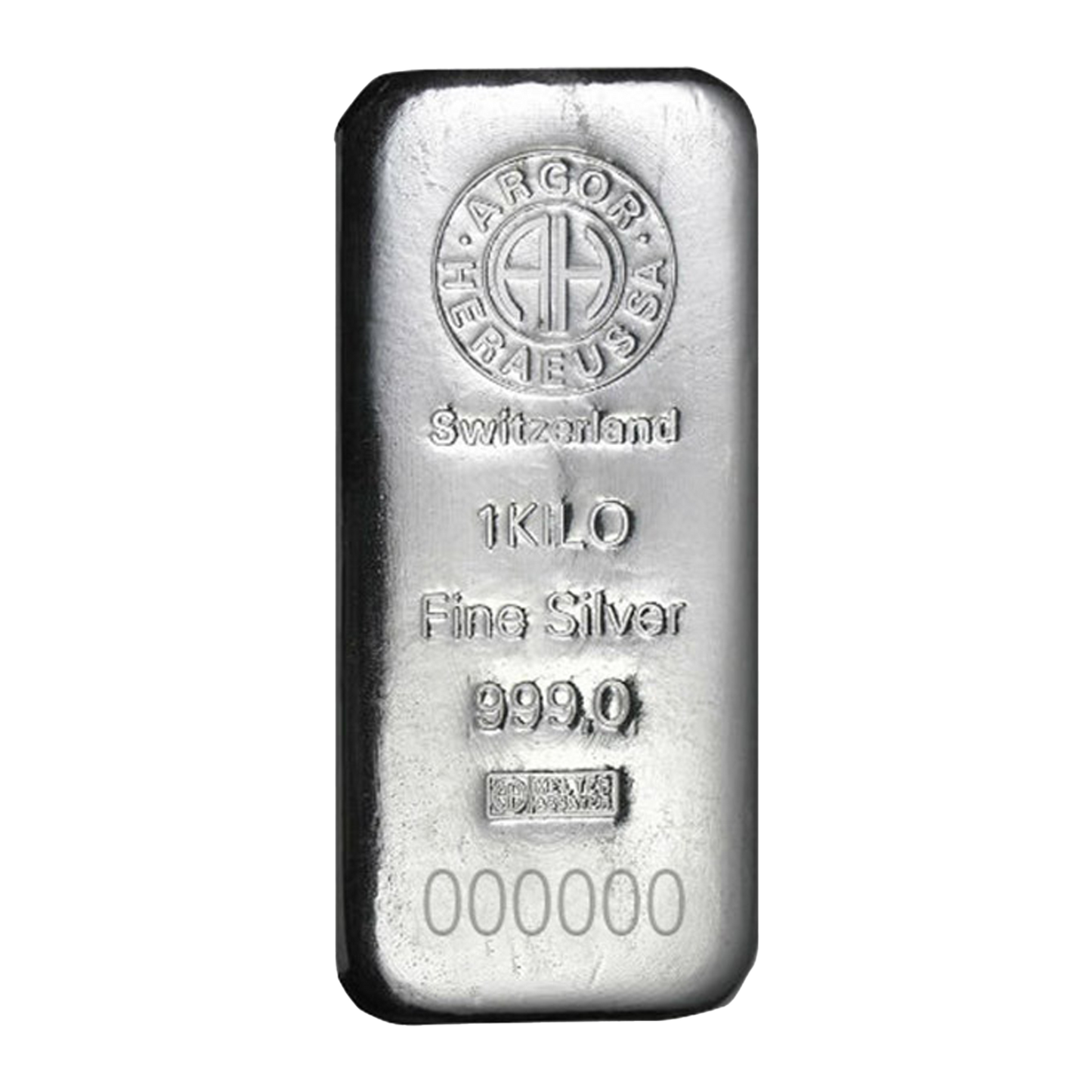 1kg Argor-Heraeus Cast Silver Bar