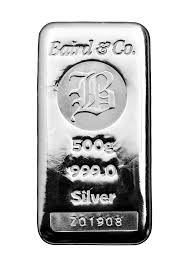 500g Baird & Co Cast Silver Bar