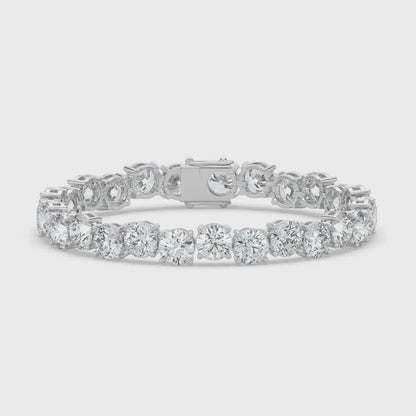 8.9ct Round Lab Diamond Tennis Bracelet D-E VVS 18K Gold