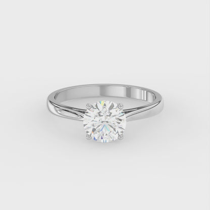 2ct Round Lab Diamond Solitaire Engagement Ring - E/VVS 14K Gold